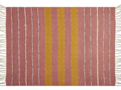 Plaid NAIKHU Bomuld 130 x 170 cm Murstensrød