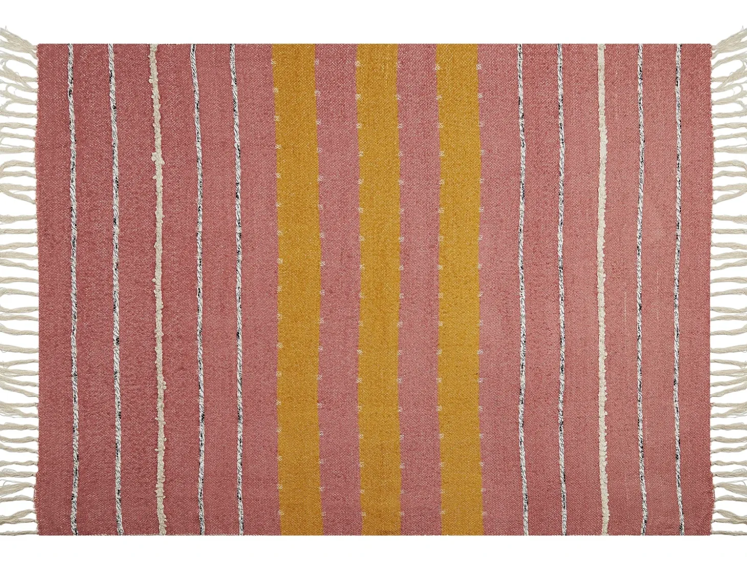 Plaid NAIKHU Bomuld 130 x 170 cm Murstensrød