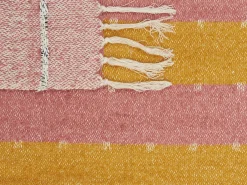 Plaid NAIKHU Bomuld 130 x 170 cm Murstensrød
