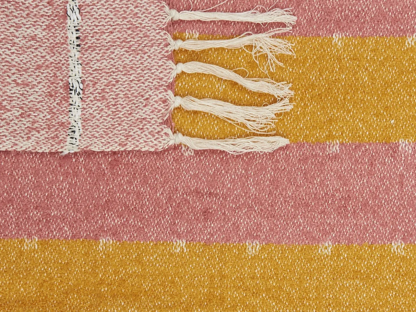 Plaid NAIKHU Bomuld 130 x 170 cm Murstensrød