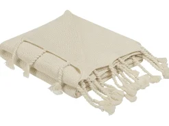 Plaid NAZILLI Bomuld 125 x 150 cm Beige