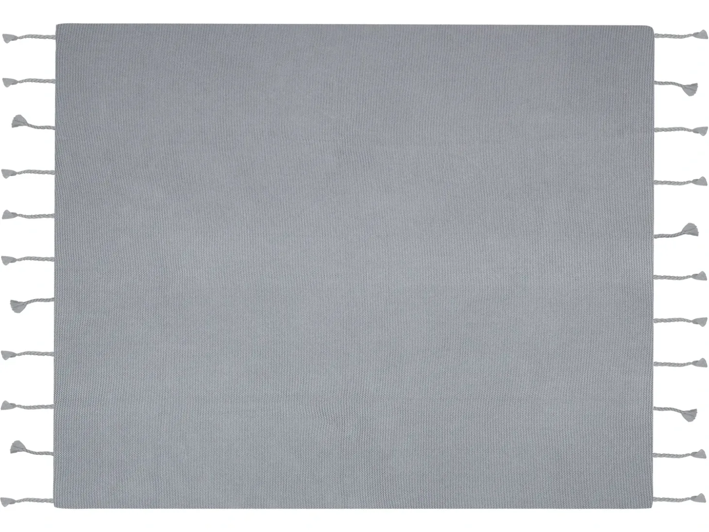 Plaid NAZILLI Bomuld 125 x 150 cm Lysegrå