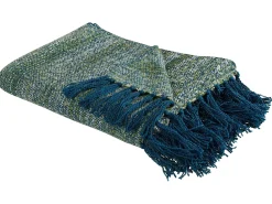 Plaid PAIRE 130 x 170 cm Blågrøn