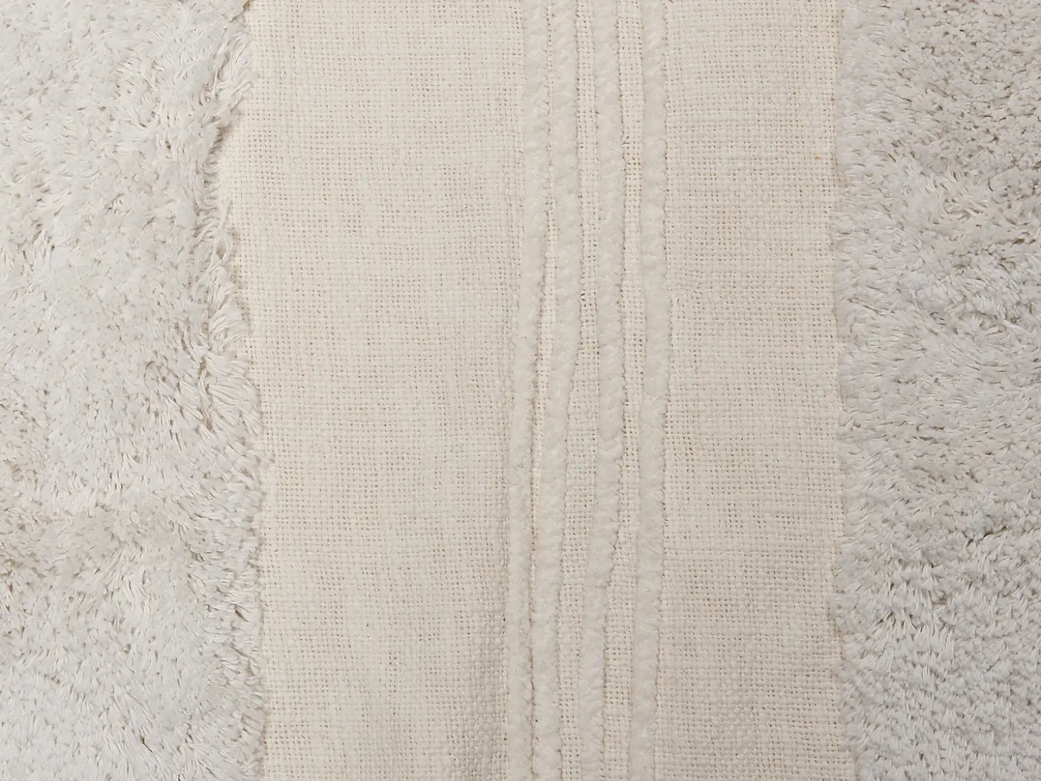 Plaid RAEBARELI Bomuld 130 x 180 cm Lys Beige