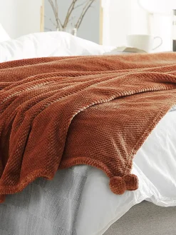Plaid SAITLER 200 x 220 cm Guldbrun