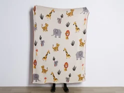 Plaid SAMEO Bomuld 130 x 170 cm Multifarvet