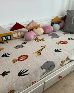 Plaid SAMEO Bomuld 130 x 170 cm Multifarvet