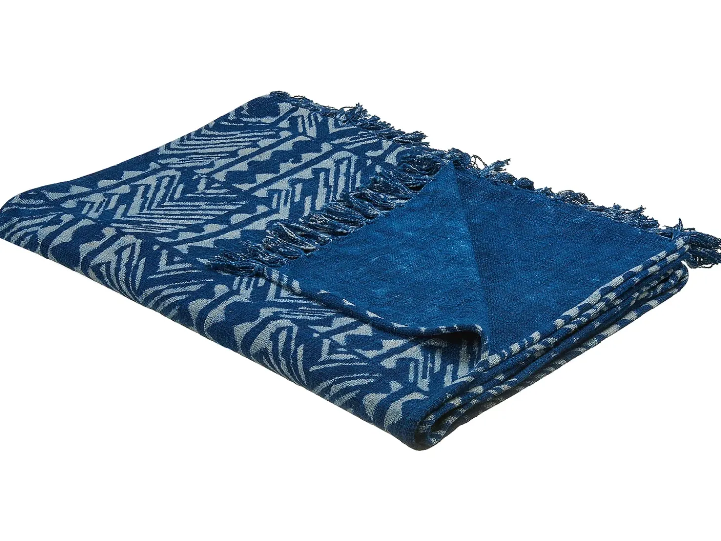 Plaid SHIVPURI Bomuld 130 x 180 cm Blå