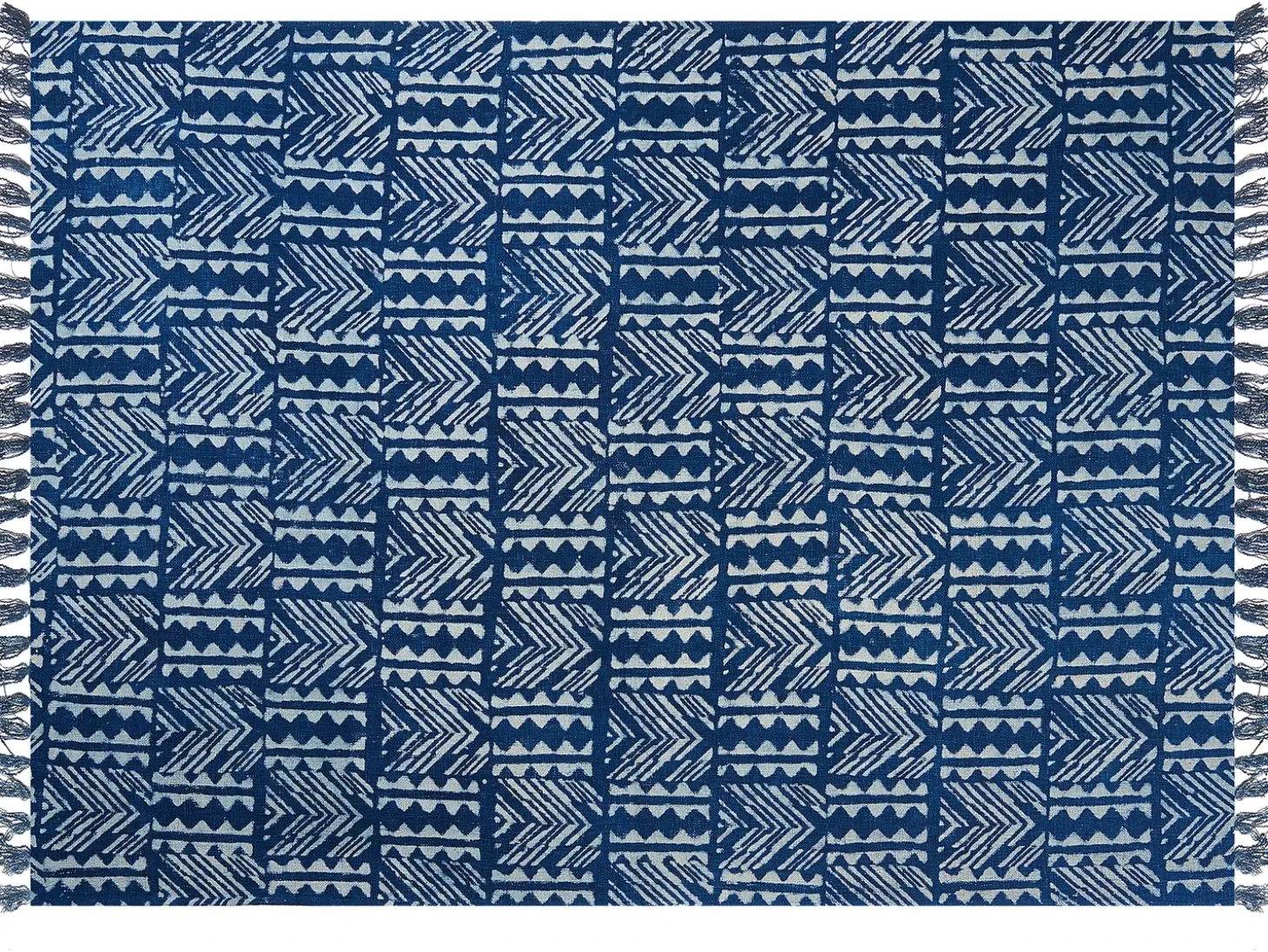 Plaid SHIVPURI Bomuld 130 x 180 cm Blå
