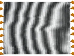 Plaid SUNWAL 130 x 170 cm Sort/hvid