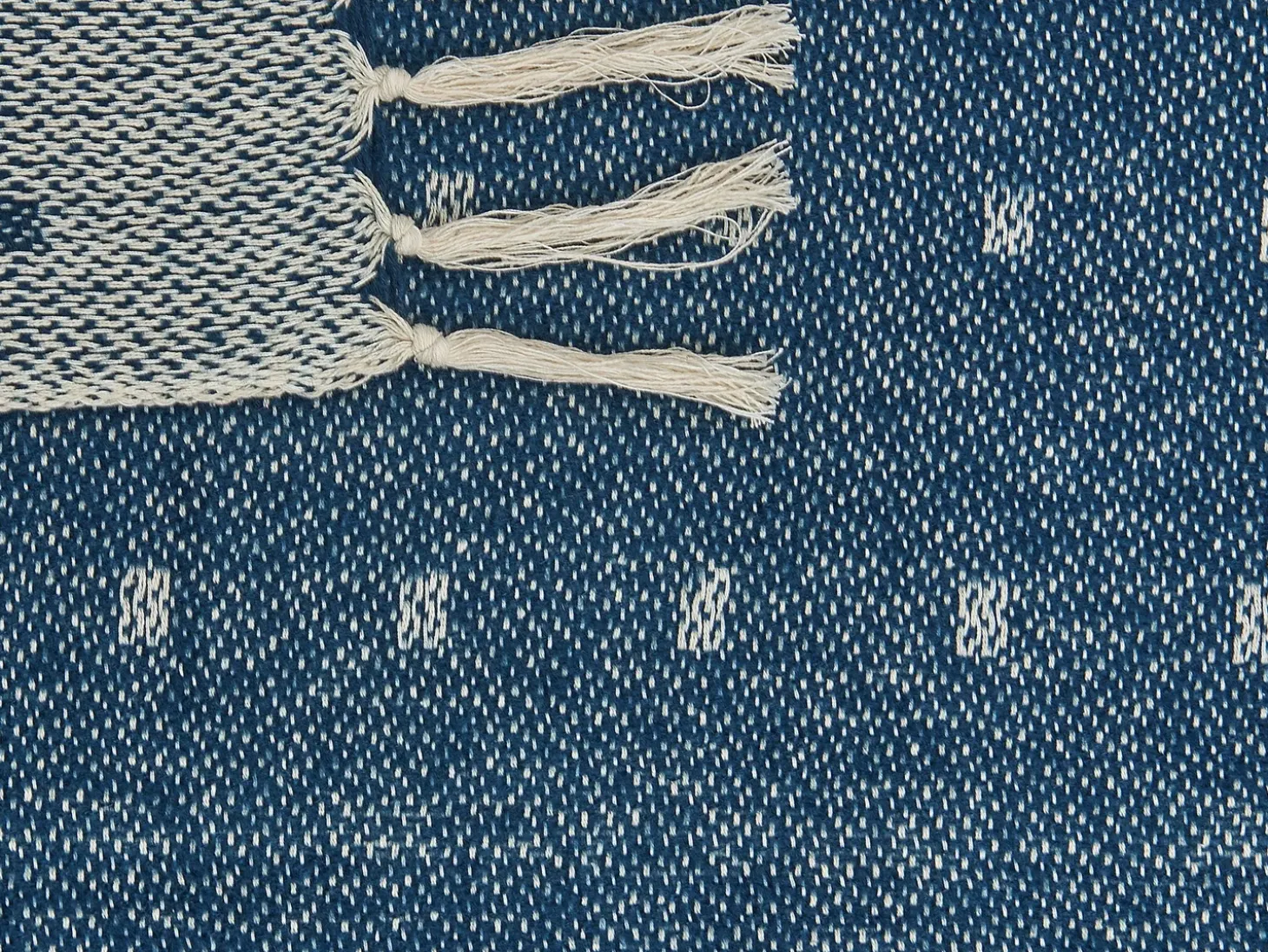 Plaid TAARI Bomuld 130 x 170 cm Blågrøn