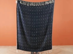 Plaid TAARI Bomuld 130 x 170 cm Blågrøn