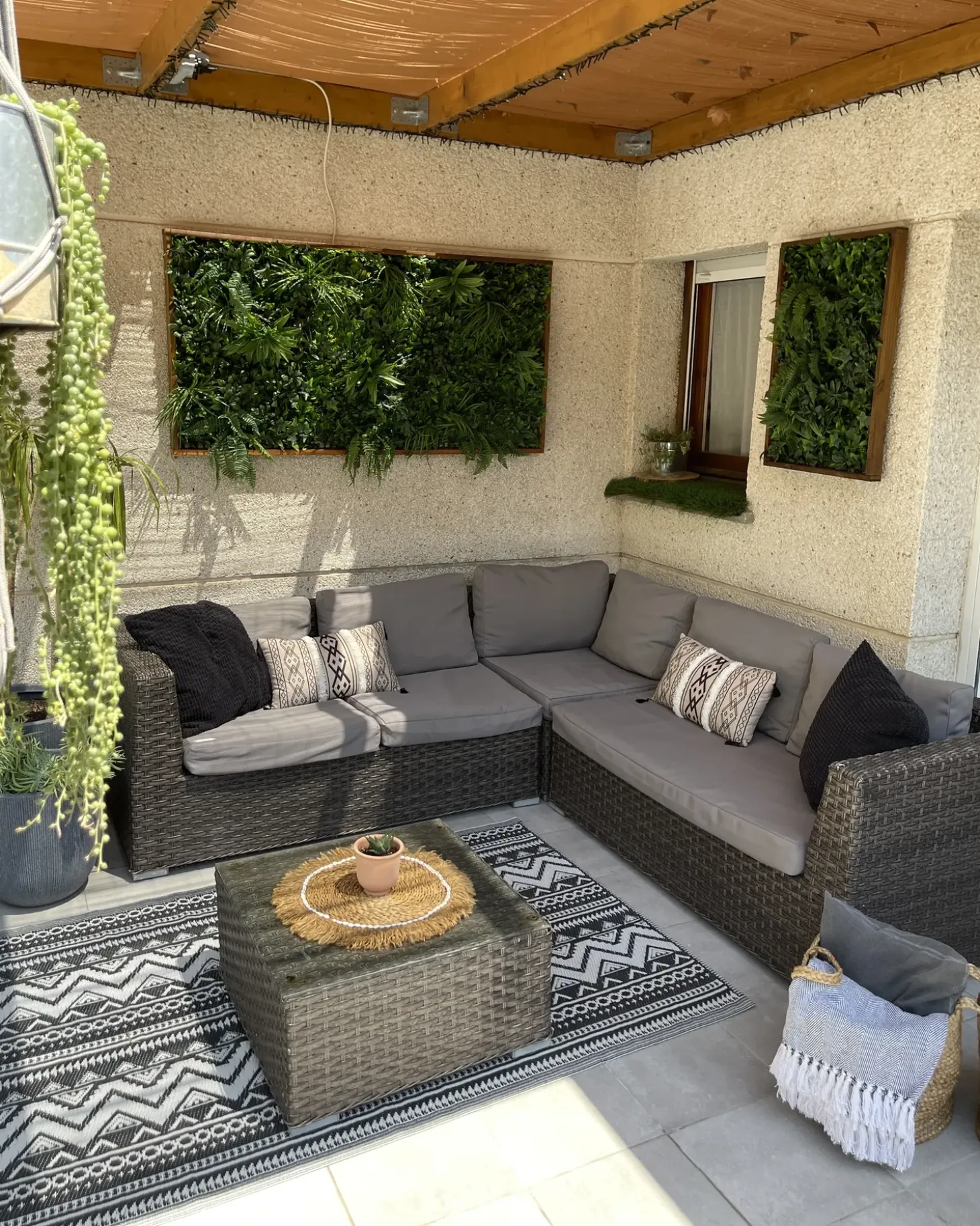 Plaid TANGIER Bomuld 130 x 160 cm Sort