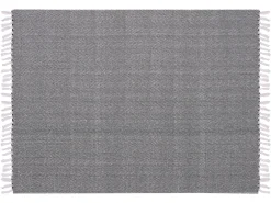 Plaid TANGIER Bomuld 130 x 160 cm Sort