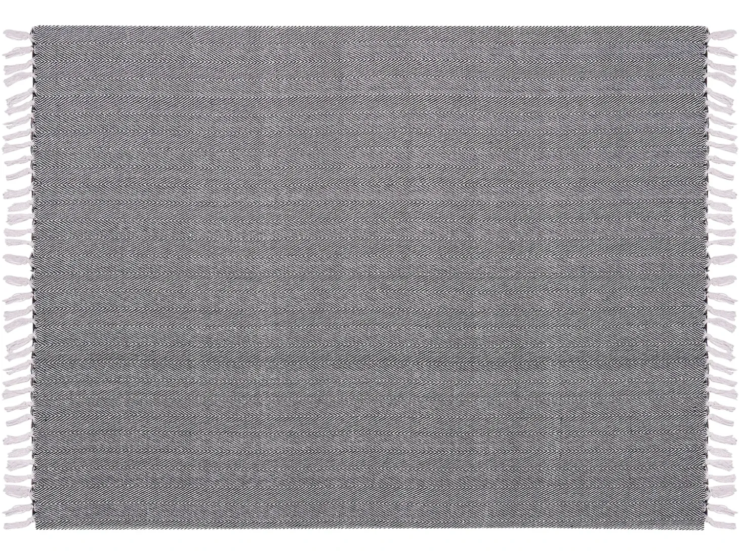 Plaid TANGIER Bomuld 130 x 160 cm Sort