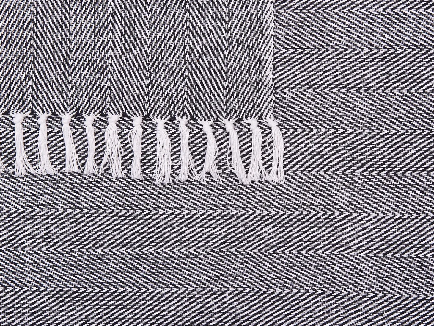 Plaid TANGIER Bomuld 130 x 160 cm Sort