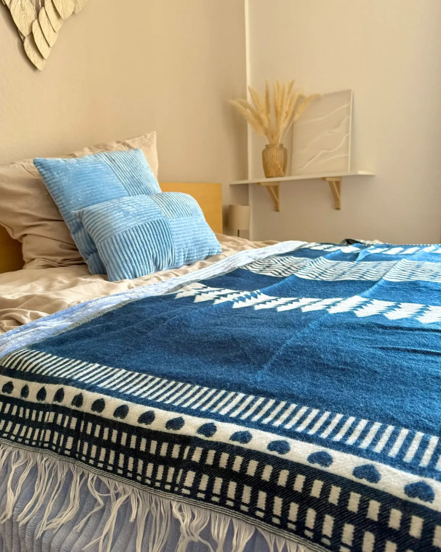 Plaid TARLAY 130 x 170 cm Blå