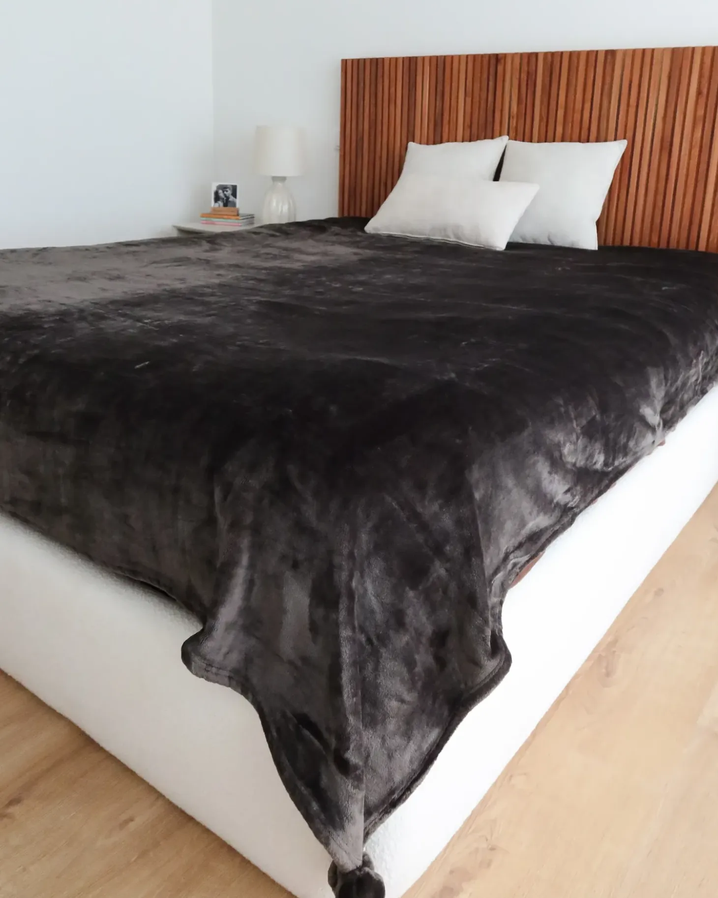 Plaid TERKE 200 x 220 cm Mørkegrå