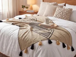 Plaid THUMKI 130 x 170 cm Beige