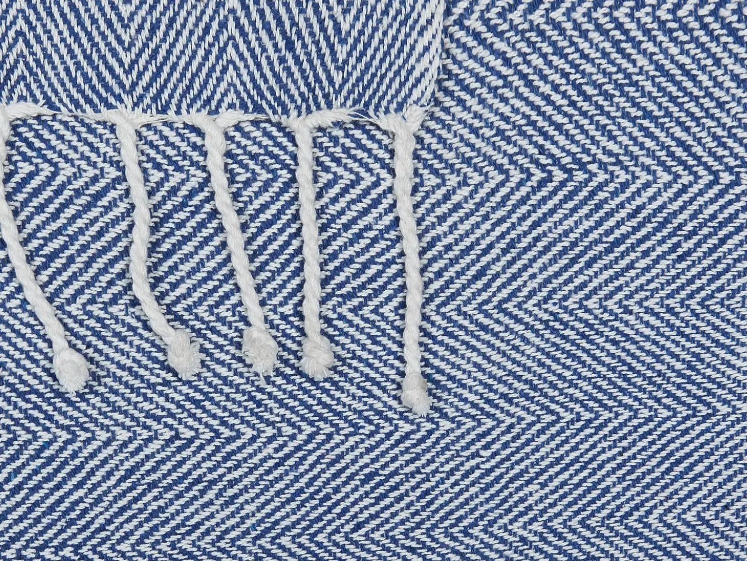 Plaid TILMI Bomuld 130 x 160 cm Blå