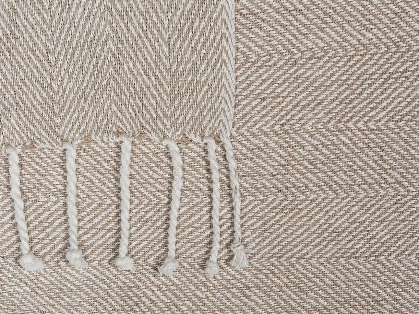 Plaid TILMI Bomuld 130 x 160 cm Lys Beige