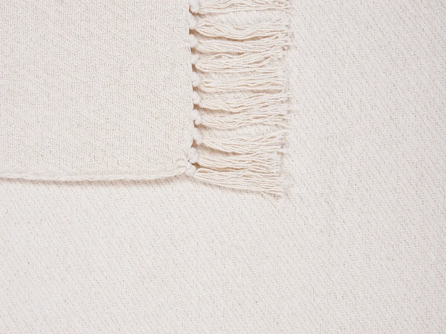 Plaid YARSA Bomuld 125 x 150 cm Beige