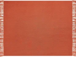 Plaid YARSA Bomuld 125 x 150 cm Rød