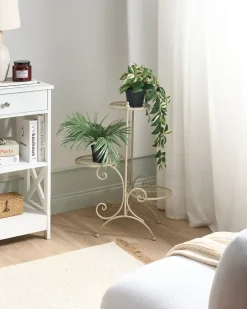 Plantestativ ASAGAO 26 cm Beige Metal