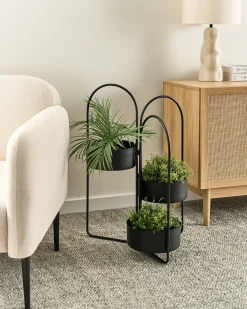 Plantestativ COLUTENA Metal 56 cm Sort