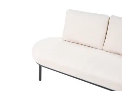 POLLINA 4 personers Havesofa med bord Sort Metal