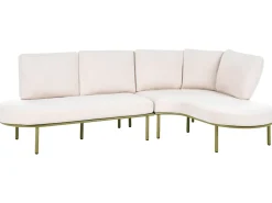 POLLINA 4 personers Havesofa med bord Grøn Metal