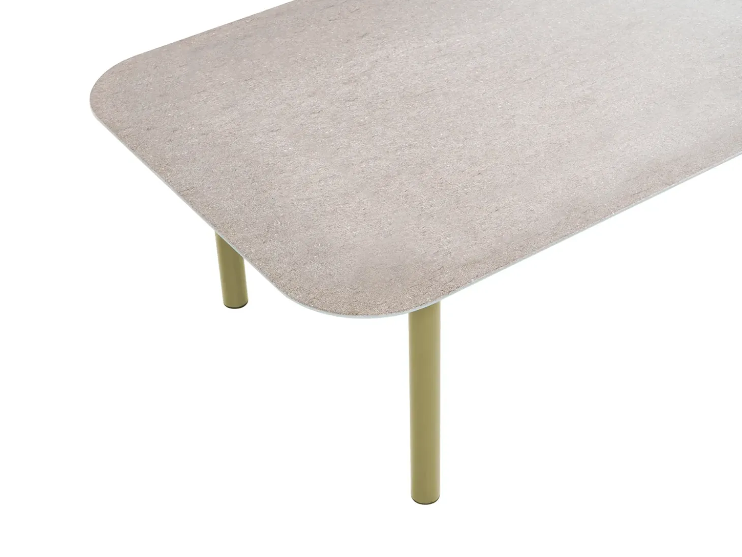 POLLINA 4 personers Havesofa med bord Grøn Metal