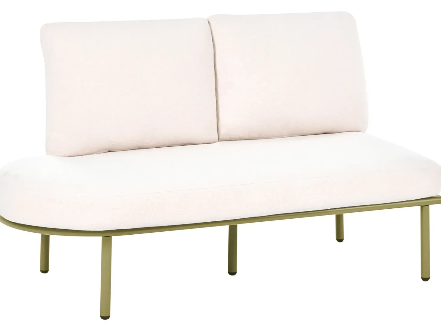 POLLINA 4 personers Havesofa med bord Grøn Metal