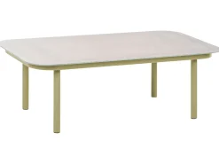 POLLINA 4 personers Havesofa med bord Grøn Metal