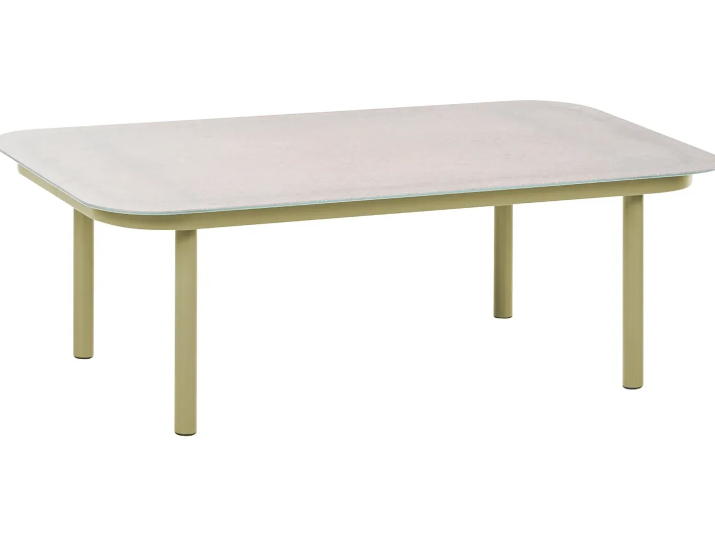 POLLINA 4 personers Havesofa med bord Grøn Metal