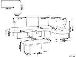 POLLINA 4 personers Havesofa med bord Grøn Metal