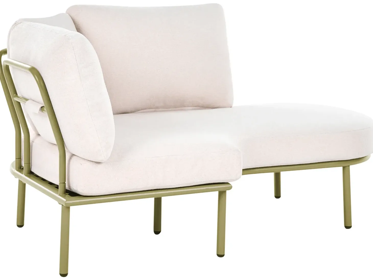 POLLINA 4 personers Havesofa med bord Grøn Metal