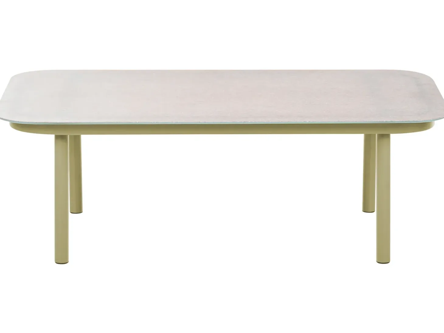 POLLINA 4 personers Havesofa med bord Grøn Metal