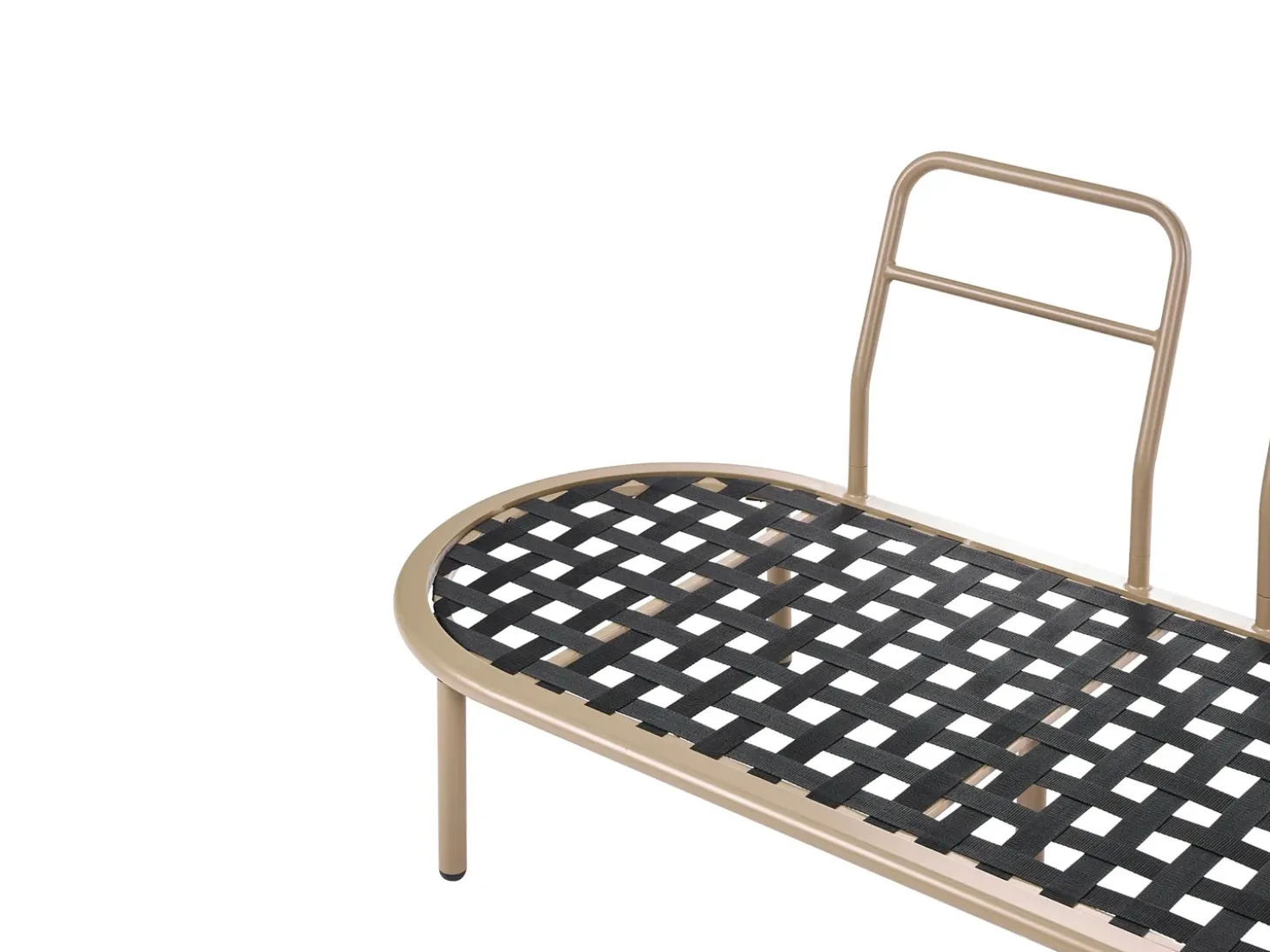 POLLINA 4 personers Havesofa med bord Brun Metal