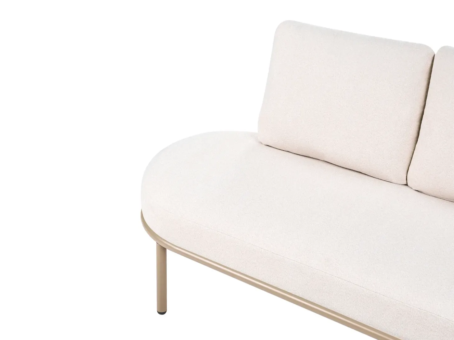 POLLINA 4 personers Havesofa med bord Brun Metal