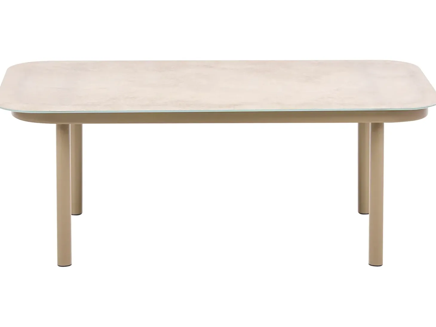 POLLINA 4 personers Havesofa med bord Brun Metal