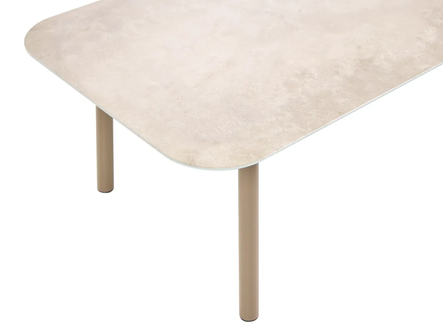 POLLINA 4 personers Havesofa med bord Brun Metal