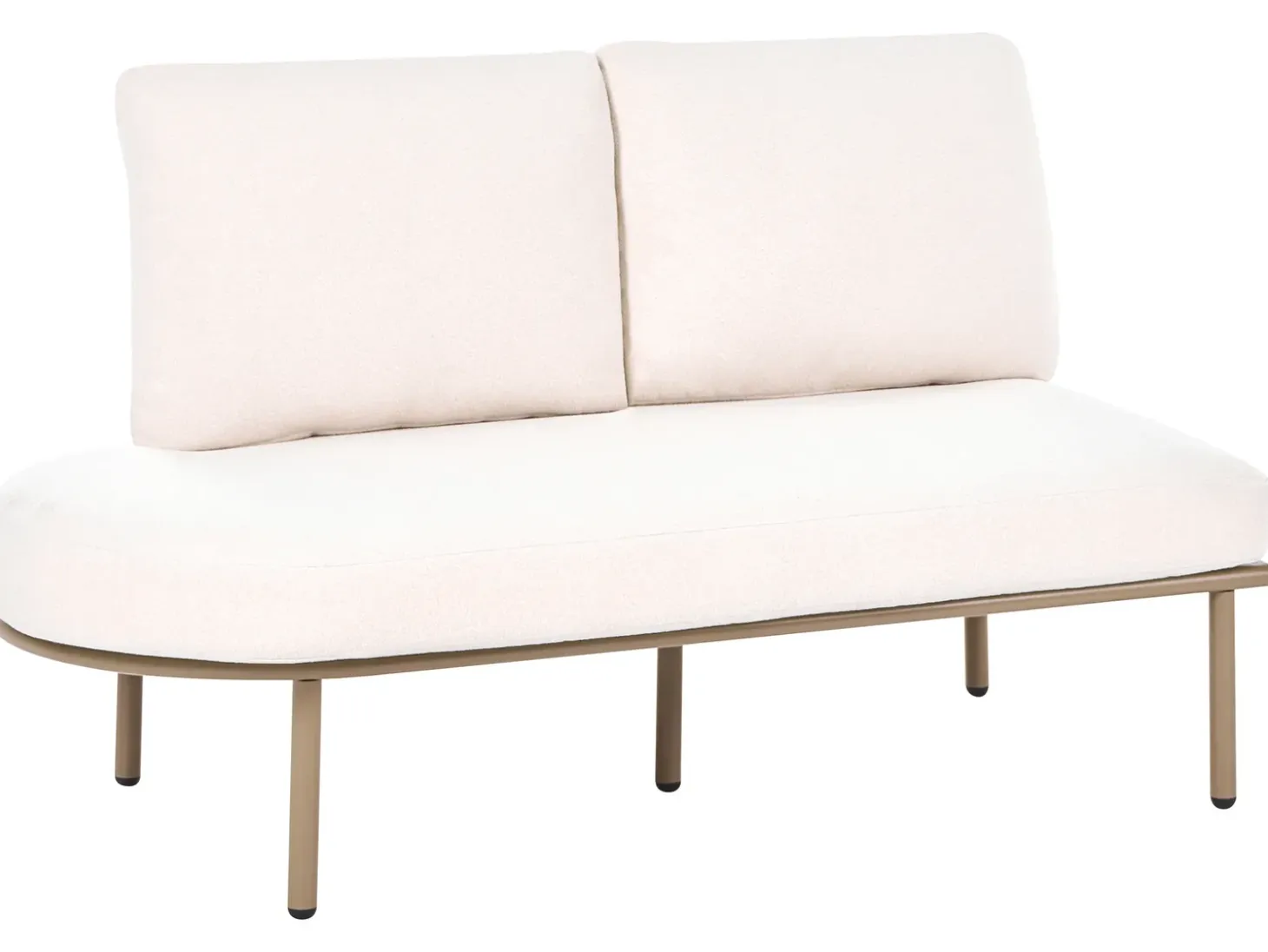 POLLINA 4 personers Havesofa med bord Brun Metal