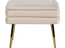 Polstret bænk med opbevaring ODESSA Velour Beige