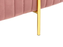 Polstret bænk DAYTON Velour Pastellrosa