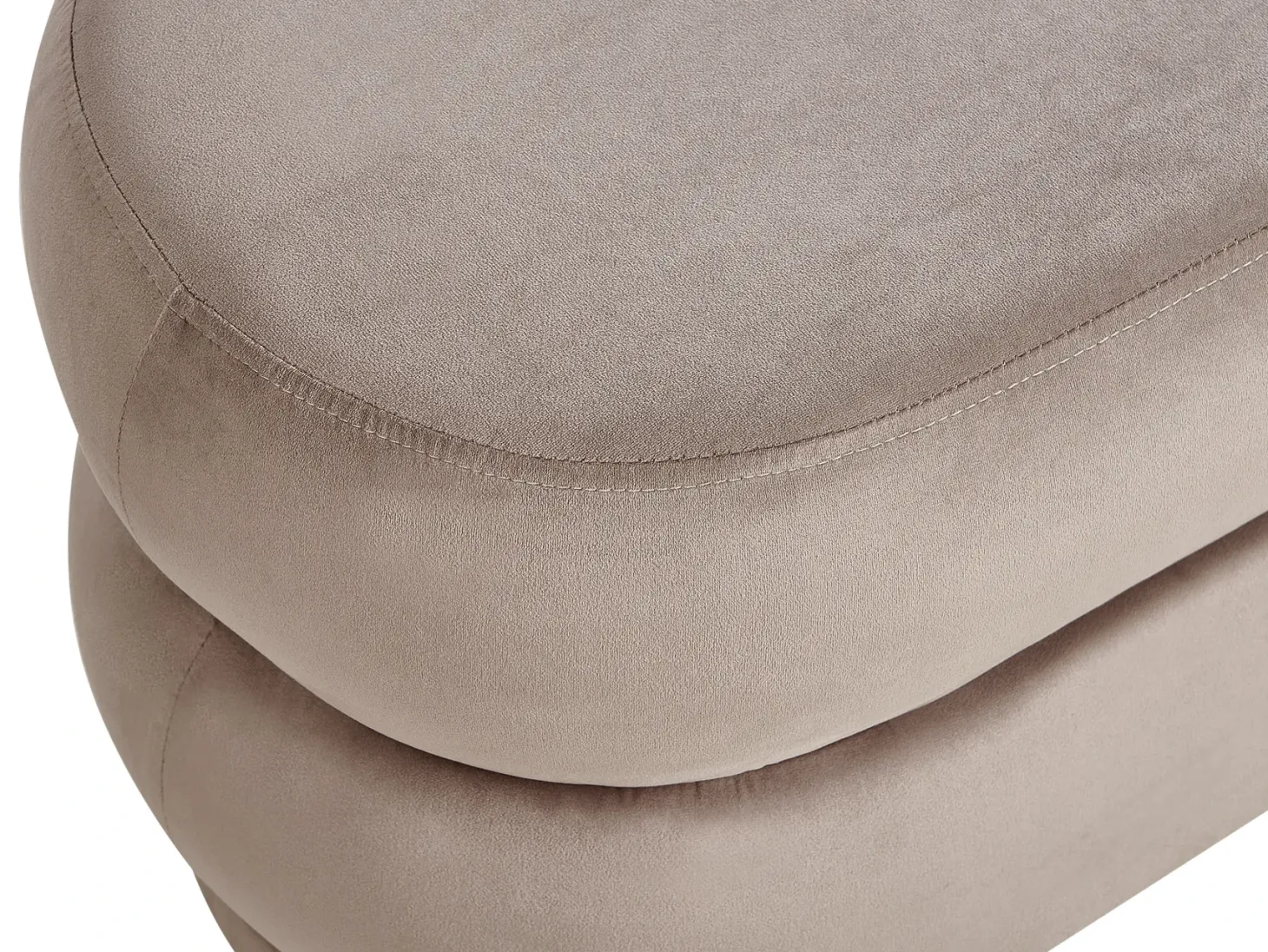 Polstret bænk ELLENDALE Velour Brungrå