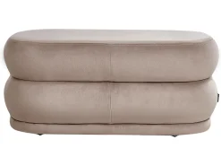 Polstret bænk ELLENDALE Velour Brungrå