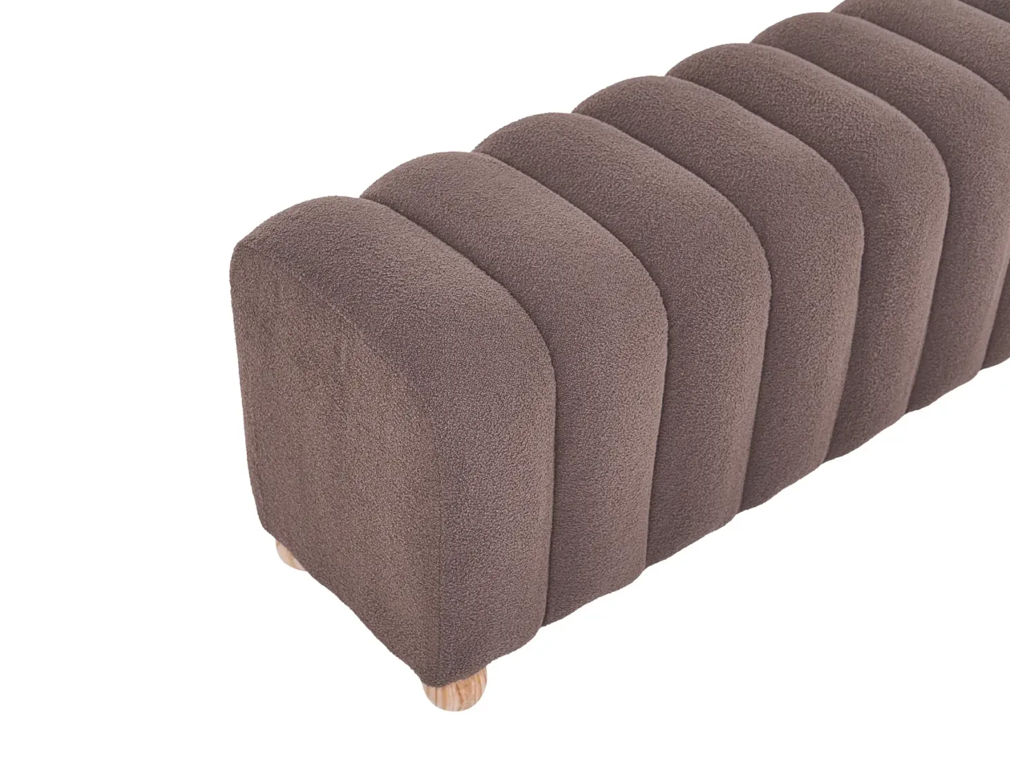 Polstret bænk IDYLLWILD Boucle Brun