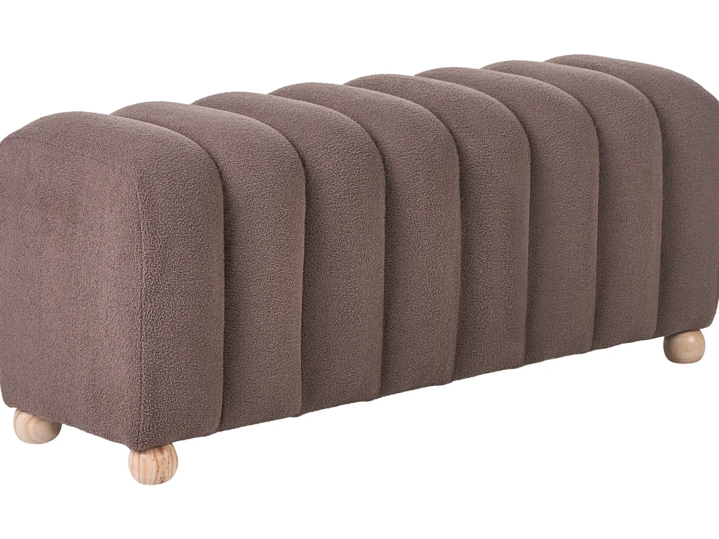 Polstret bænk IDYLLWILD Boucle Brun