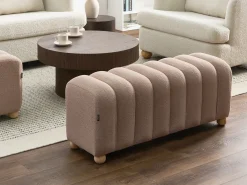 Polstret bænk IDYLLWILD Boucle Beige